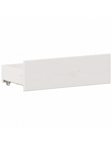 Letto Libreria senza Materasso Bianco 200x200 cm Legno di Pino