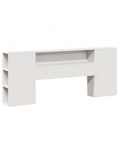 Letto Libreria senza Materasso Bianco 200x200 cm Legno di Pino