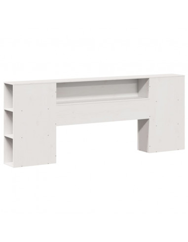 Letto Libreria senza Materasso Bianco 200x200 cm Legno di Pino