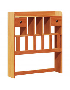 Letto Libreria senza Materasso Marrone Cera 100x200 cm in Pino