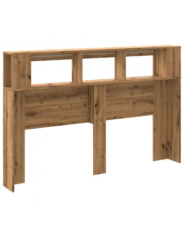 Testiera LED Rovere Artigianale 160x18,5x103,5 cm Multistrato