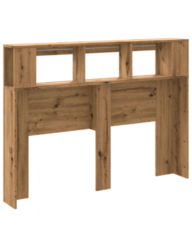 Testiera LED Rovere Artigianale 140x18,5x103,5 cm Multistrato