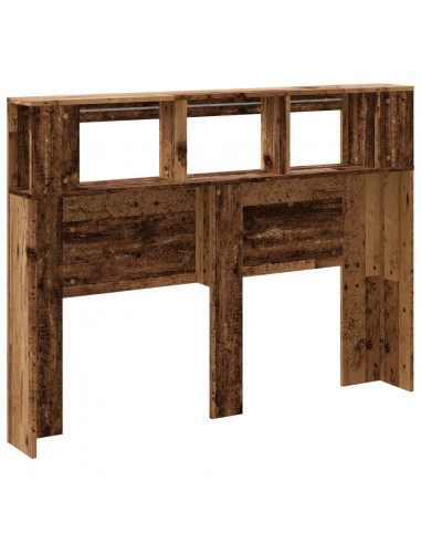 Testiera LED Legno Antico 140x18,5x103,5 cm Legno Multistrato