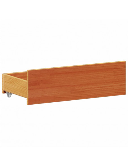 Letto Libreria senza Materasso Marrone Cera 160x200 cm in Pino