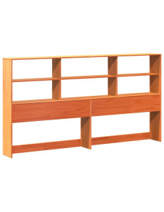 Letto Libreria senza Materasso Marrone Cera 180x200 cm in Pino