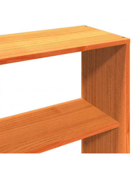 Letto Libreria senza Materasso Marrone Cera 180x200 cm in Pino