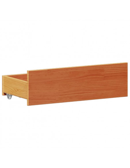 Letto Libreria senza Materasso Marrone Cera 180x200 cm in Pino