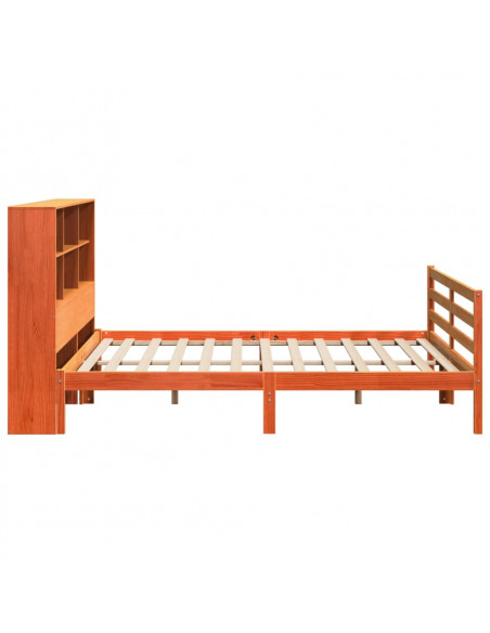 Letto Libreria senza Materasso Marrone Cera 180x200 cm Legno