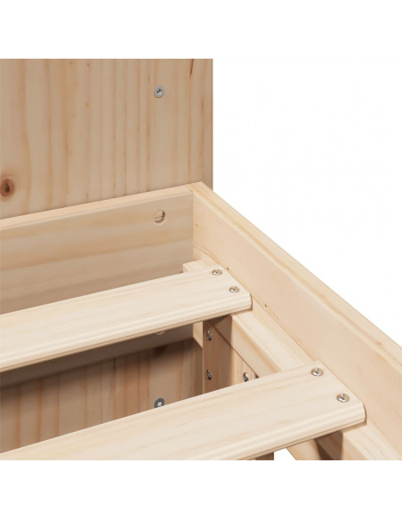 Letto senza Materasso 120x190 cm in Legno Massello di Pino