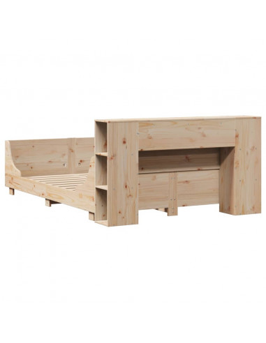 Letto senza Materasso 135x190 cm in Legno Massello di Pino