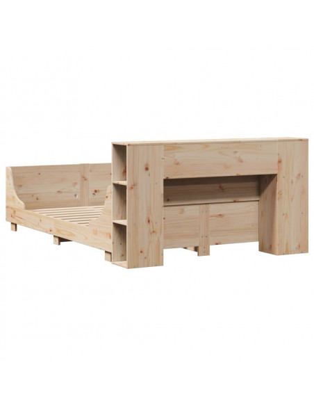 Letto senza Materasso 135x190 cm in Legno Massello di Pino