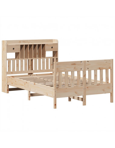 Letto senza Materasso 135x190 cm in Legno Massello di Pino