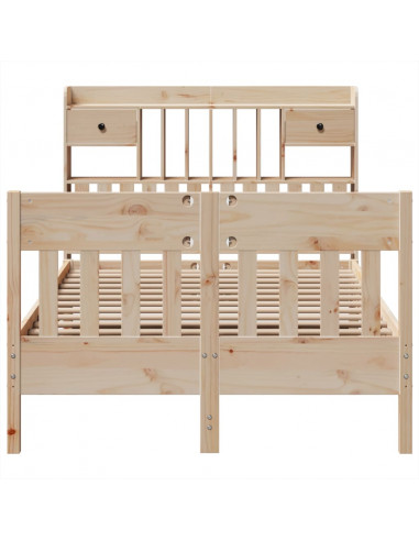 Letto senza Materasso 135x190 cm in Legno Massello di Pino