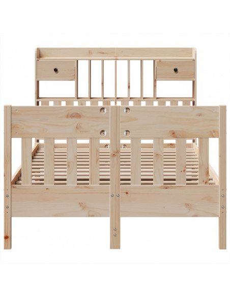Letto senza Materasso 135x190 cm in Legno Massello di Pino