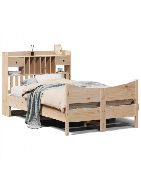 Letto senza Materasso 135x190 cm in Legno Massello di Pino