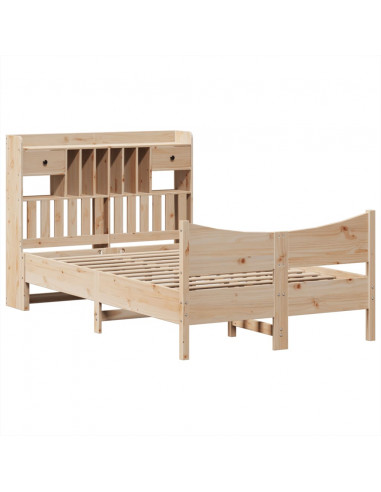 Letto senza Materasso 135x190 cm in Legno Massello di Pino