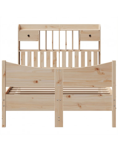 Letto senza Materasso 135x190 cm in Legno Massello di Pino