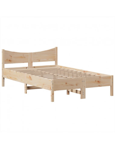 Letto senza Materasso 135x190 cm in Legno Massello di Pino