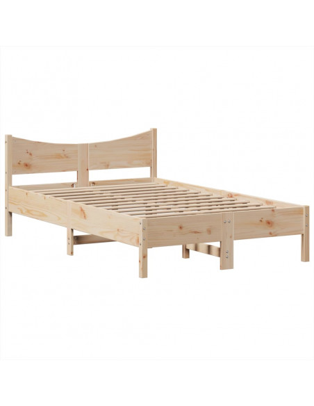 Letto senza Materasso 135x190 cm in Legno Massello di Pino