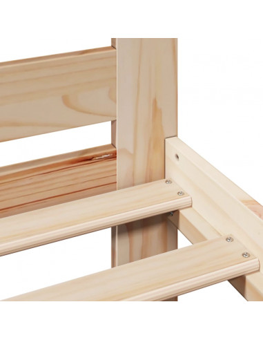 Letto senza Materasso 135x190 cm in Legno Massello di Pino