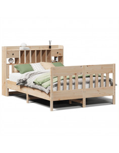 Letto senza Materasso 140x190 cm in Legno Massello di Pino