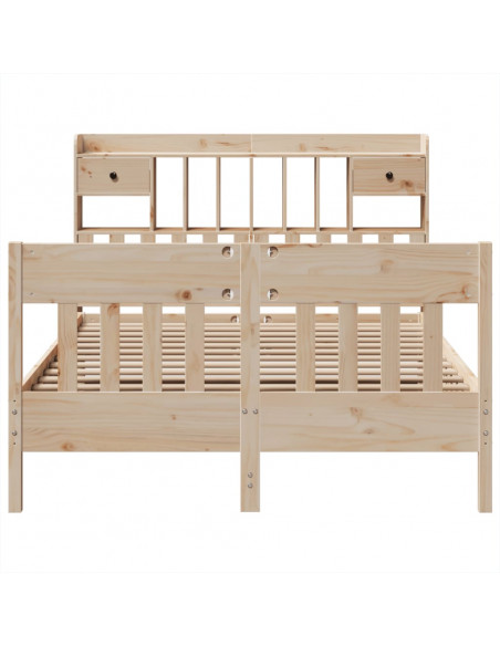 Letto senza Materasso 140x190 cm in Legno Massello di Pino
