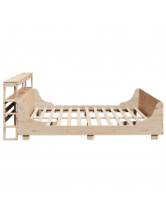 Letto senza Materasso 200x200 cm in Legno Massello di Pino