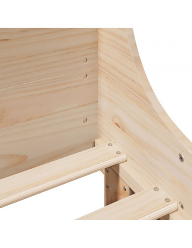 Letto senza Materasso 200x200 cm in Legno Massello di Pino