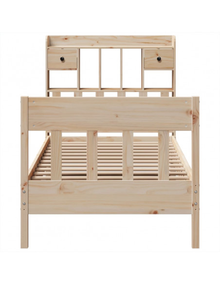 Letto senza Materasso 90x190 cm in Legno Massello di Pino