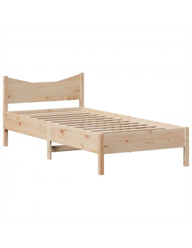 Letto senza Materasso 90x190 cm in Legno Massello di Pino