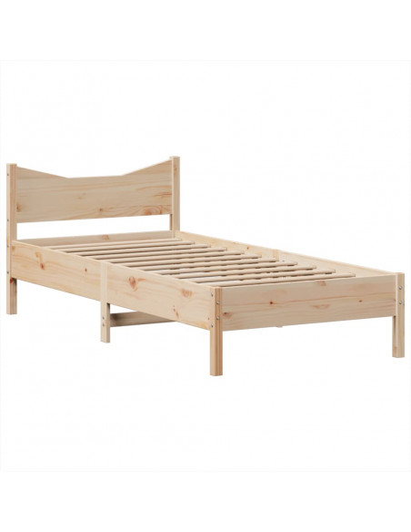 Letto senza Materasso 90x190 cm in Legno Massello di Pino