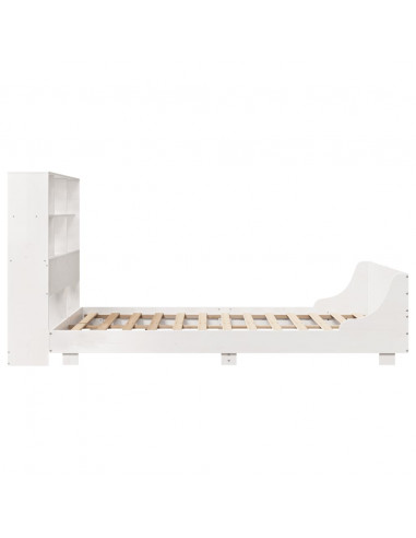 Letto senza Materasso Bianco 120x190 cm Legno Massello di Pino