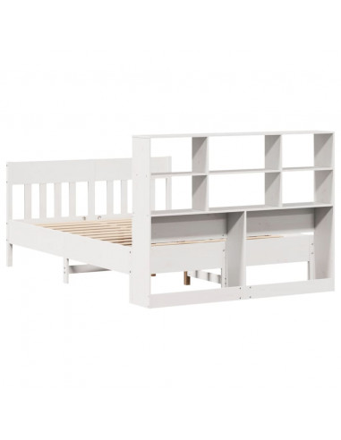 Letto senza Materasso Bianco 120x190 cm Legno Massello di Pino