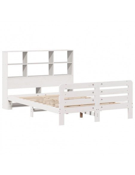 Letto senza Materasso Bianco 120x190 cm Legno Massello di Pino