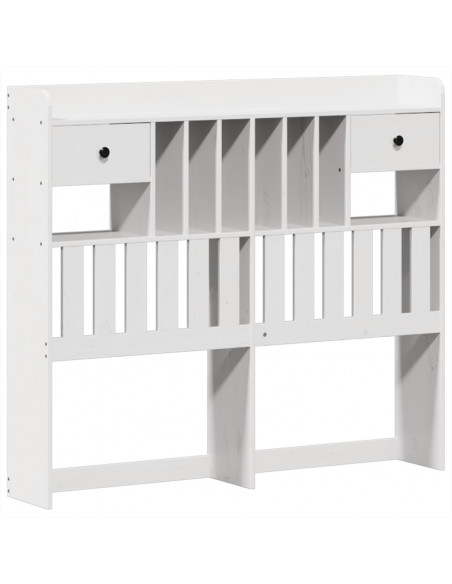 Letto senza Materasso Bianco 135x190 cm Legno Massello di Pino