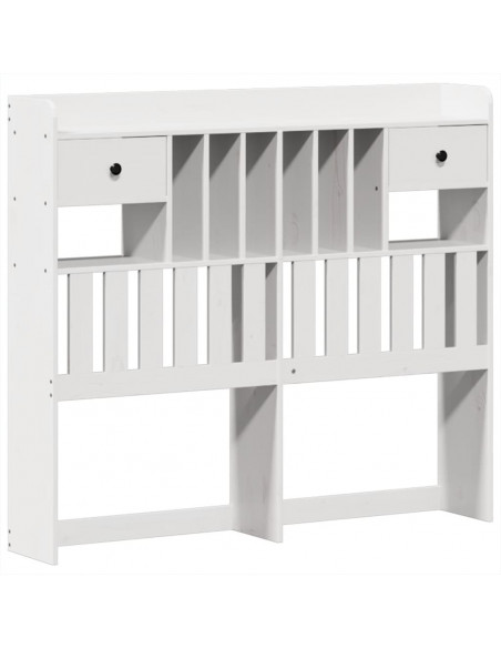 Letto senza Materasso Bianco 135x190 cm Legno Massello di Pino