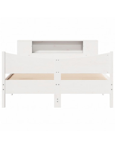 Letto senza Materasso Bianco 140x190 cm Legno Massello di Pino