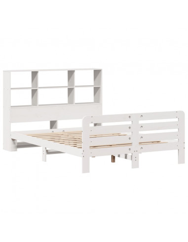 Letto senza Materasso Bianco 140x190 cm Legno Massello di Pino
