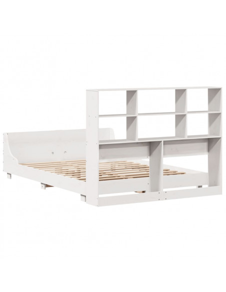 Letto senza Materasso Bianco 140x190 cm Legno Massello di Pino