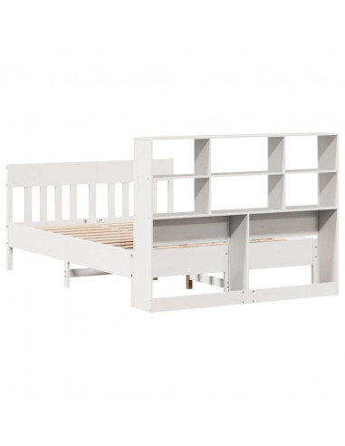 Letto senza Materasso Bianco 140x190 cm Legno Massello di Pino