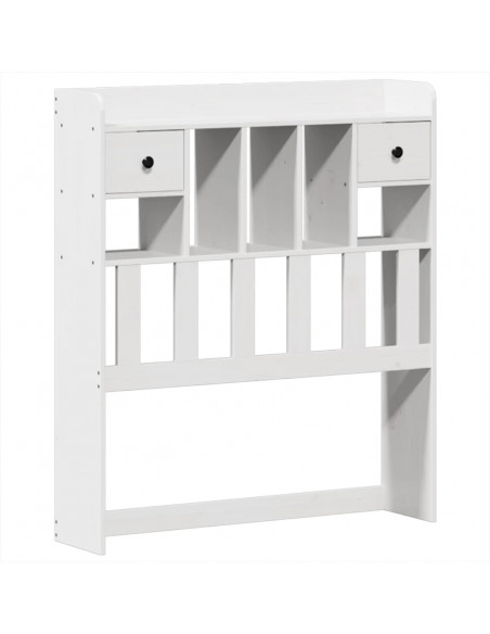 Letto senza Materasso Bianco 90x190 cm in Legno Massello Pino