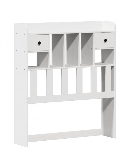 Letto senza Materasso Bianco 90x190 cm in Legno Massello Pino