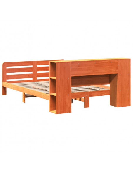Letto senza Materasso Marrone Cera 120x190 cm in Legno di Pino