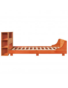 Letto senza Materasso Marrone Cera 135x190 cm in Legno di Pino