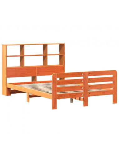 Letto senza Materasso Marrone Cera 135x190 cm in Legno di Pino