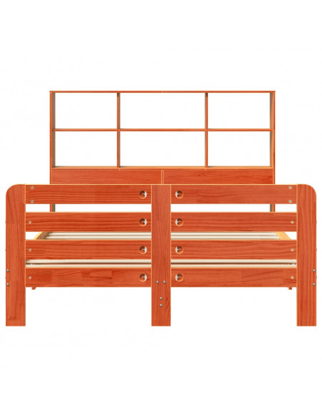 Letto senza Materasso Marrone Cera 140x190 cm in Legno di Pino