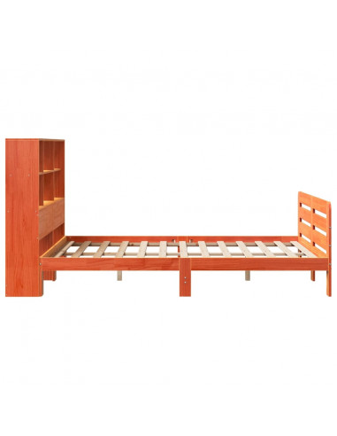 Letto senza Materasso Marrone Cera 140x190 cm in Legno di Pino