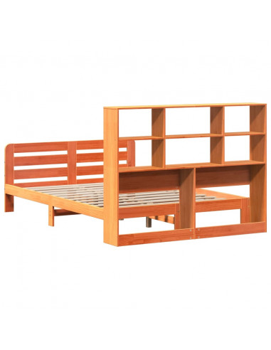 Letto senza Materasso Marrone Cera 140x190 cm in Legno di Pino