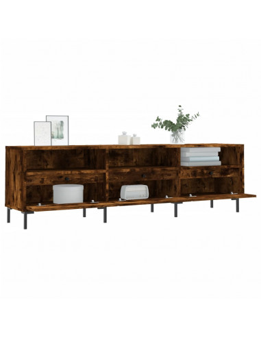 Mobile Porta TV Rovere Fumo 150x30x44,5 cm in Legno Multistrato