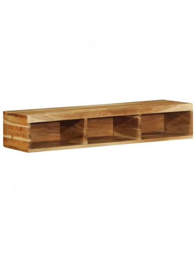 Mobile TV a Parete 100x30x19 cm in Legno Massello di Acacia